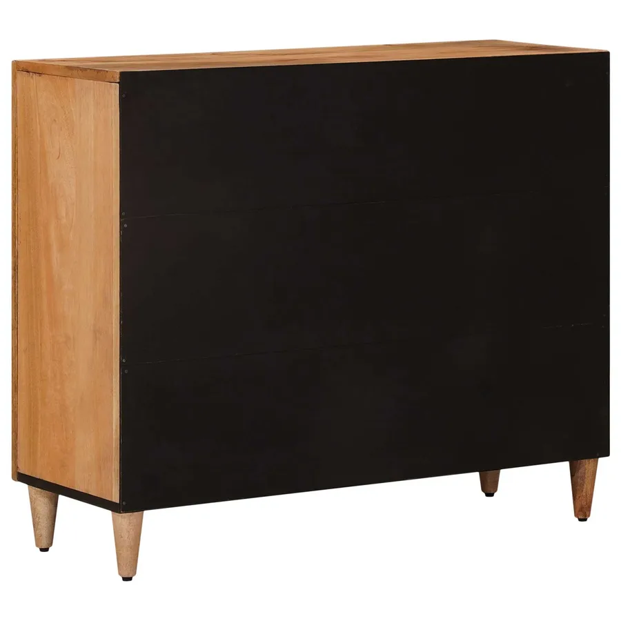 Buffet avec porte Naturel 90 x 33 x 75 cm Bois de mangue massif - 5