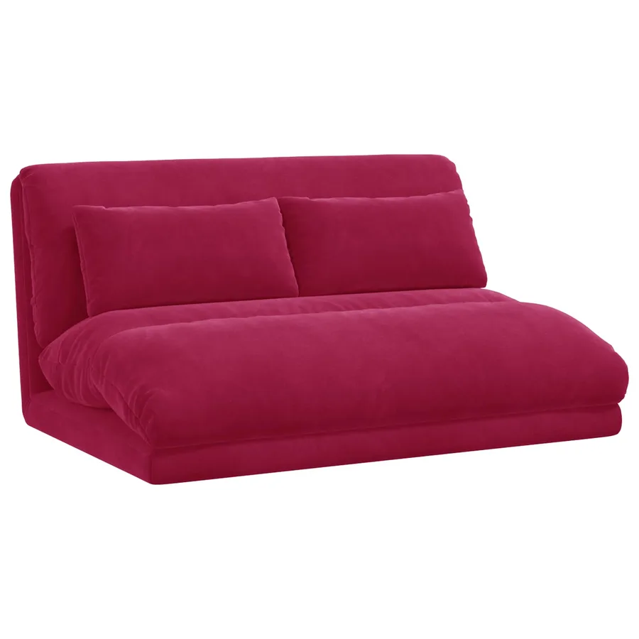 Fauteuil de sol ajustable Bordeaux Velours - 2