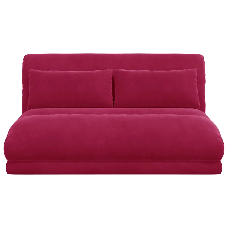 Fauteuil de sol ajustable Bordeaux Velours - 4