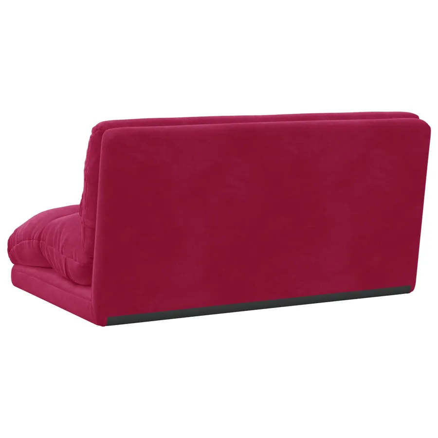 Fauteuil de sol ajustable Bordeaux Velours - 6