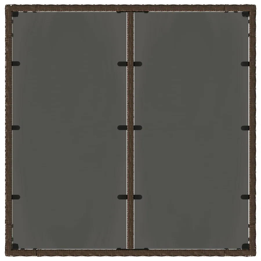 Ensemble de repas extérieur 3 pcs Marron et crème blanche - 6