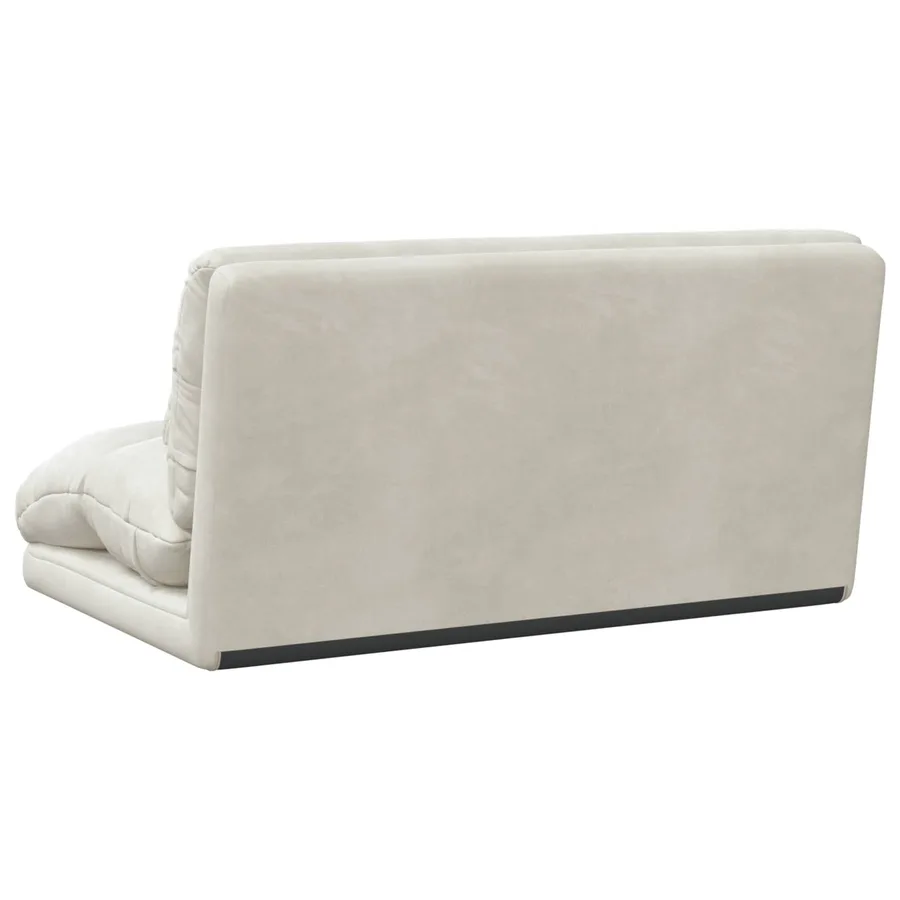 Fauteuil de sol ajustable Crème Velours - 6