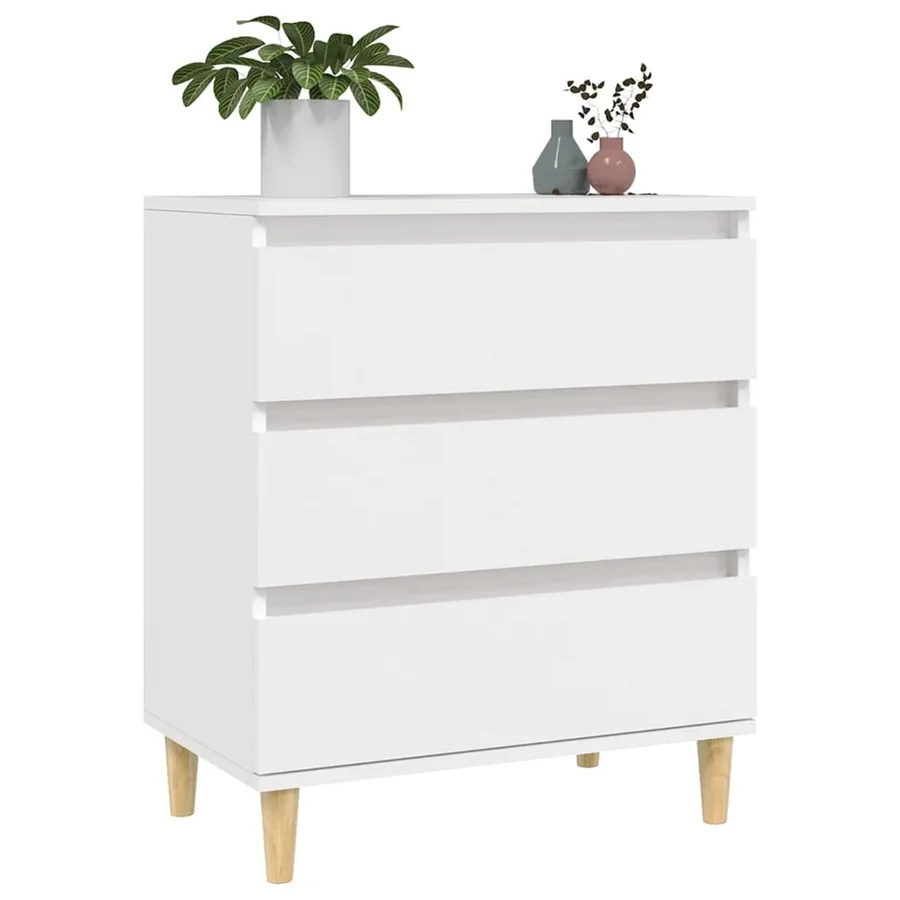 Buffet Blanc 60x35x70 cm Bois d'ingénierie - 4