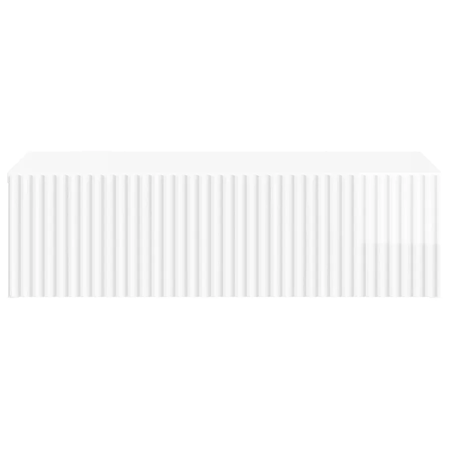 Table d'appoint murale Blanc brillant 59 x 34,5 x 17 cm - 5