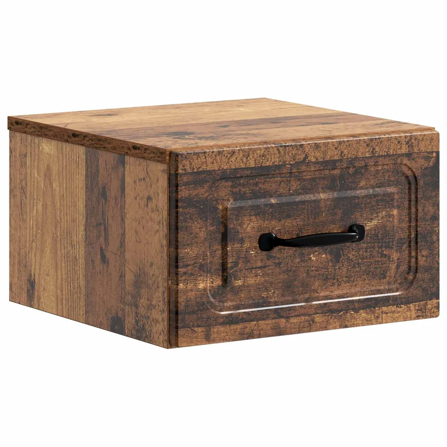 Cabinet de chevet mural Bois ancien 34,5 x 33 x 20 cm - 2
