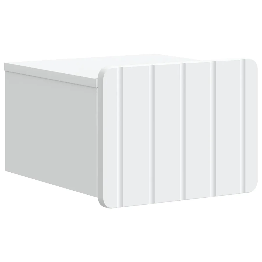 Cabinet de chevet mural avec tiroir Blanc 33 x 34,5 x 24 cm - 2