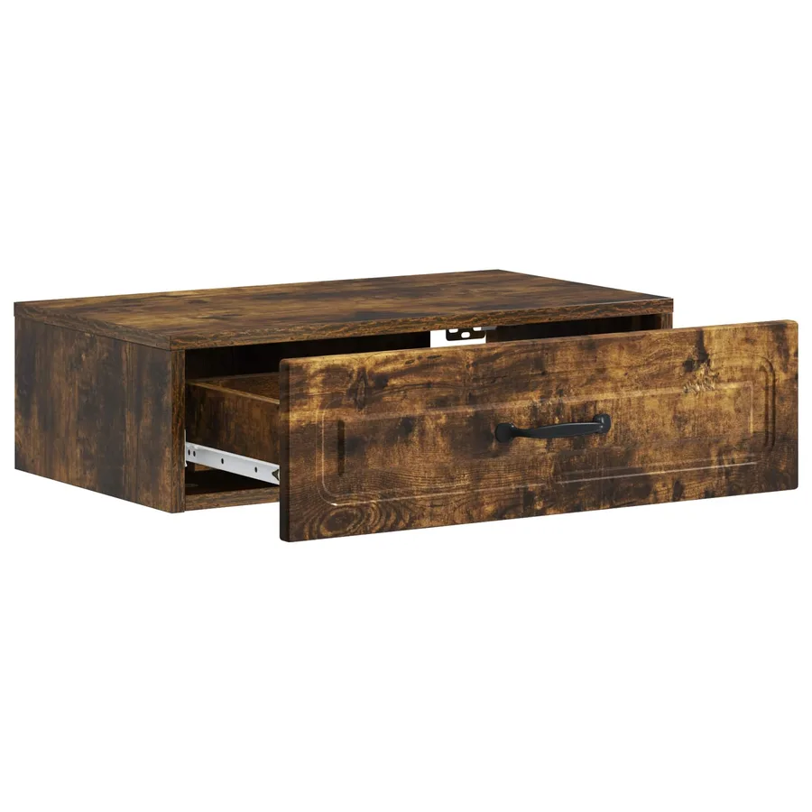 Table d'appoint murale Chêne fumé 59 x 34,5 x 17 cm - 4