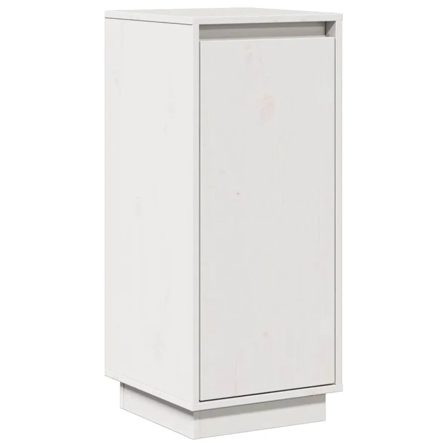 Buffet Blanc 31,5x34x75 cm Bois massif de pin - 2