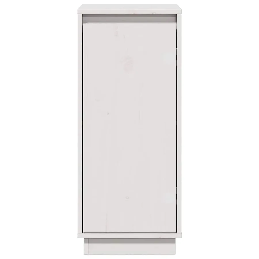 Buffet Blanc 31,5x34x75 cm Bois massif de pin - 6