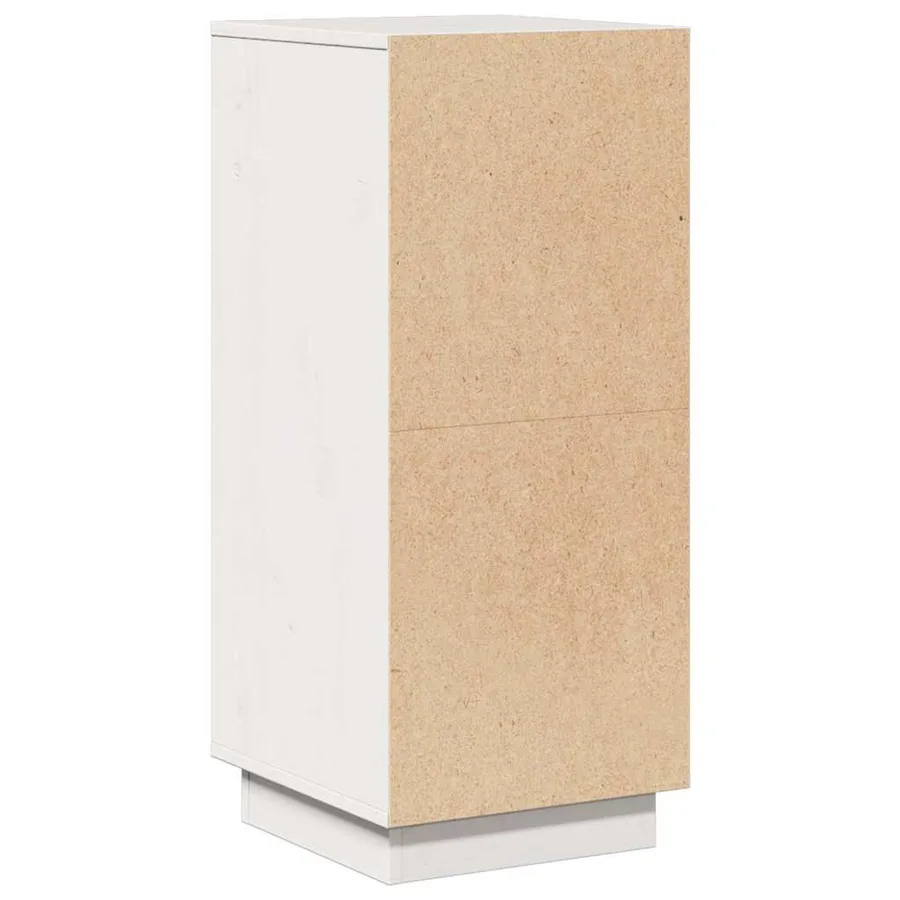 Buffet Blanc 31,5x34x75 cm Bois massif de pin - 9