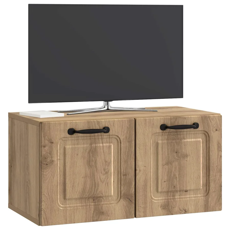 Meuble TV mural 59,5 x 31 x 30 cm Chêne artisanal - 3
