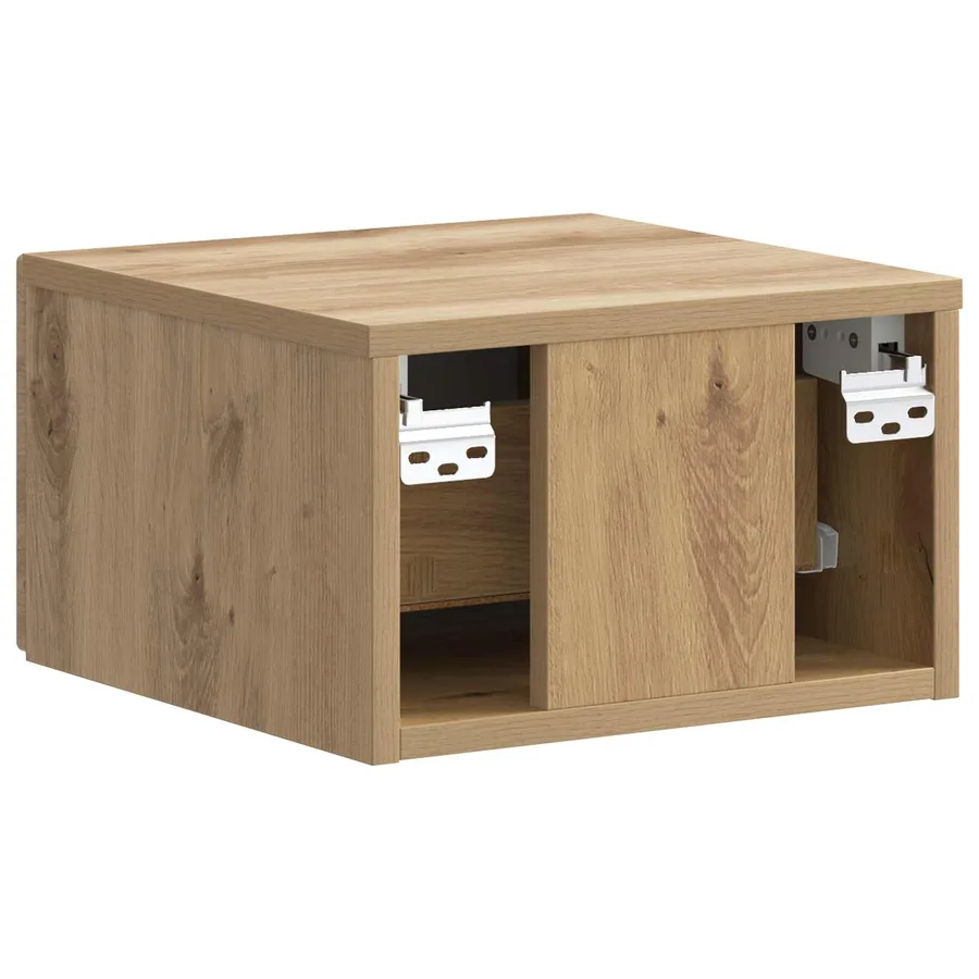 Cabinet de chevet mural Chêne artisanal 34,5 x 33 x 20 cm - 7