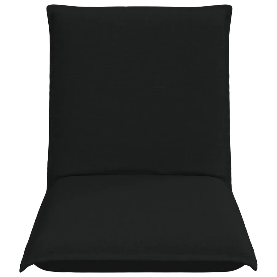 Fauteuil de sol ajustable Noir Tissu - 4