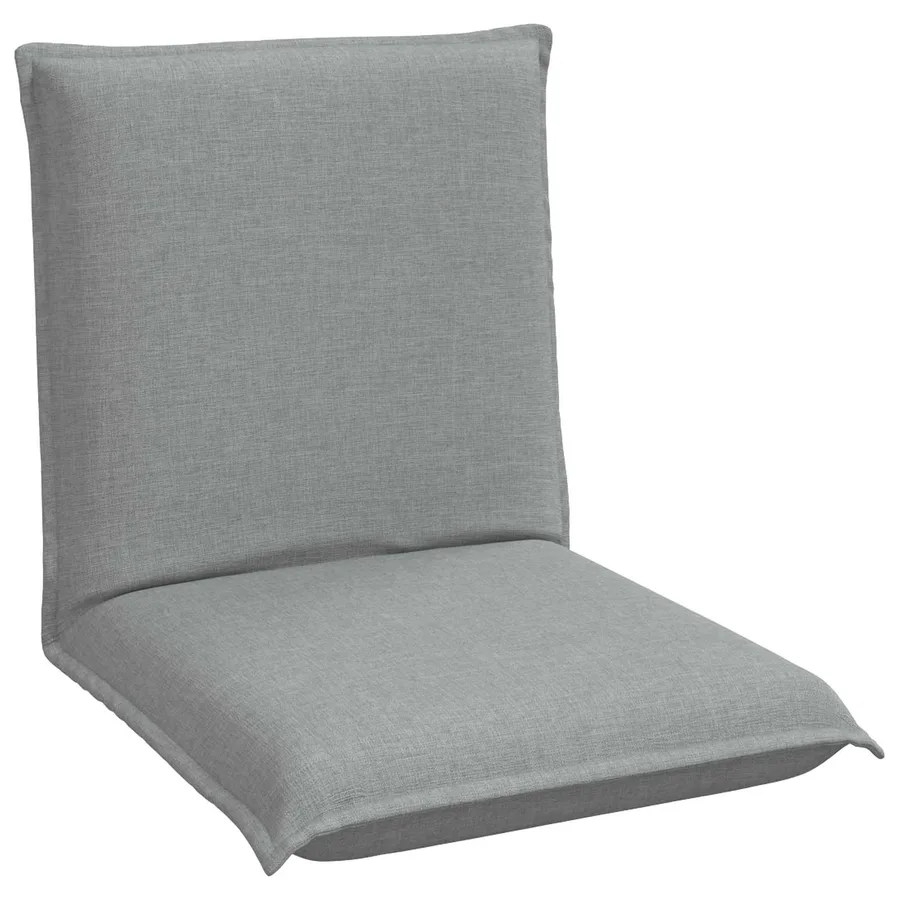 Fauteuil de sol ajustable Gris clair Tissu - 2