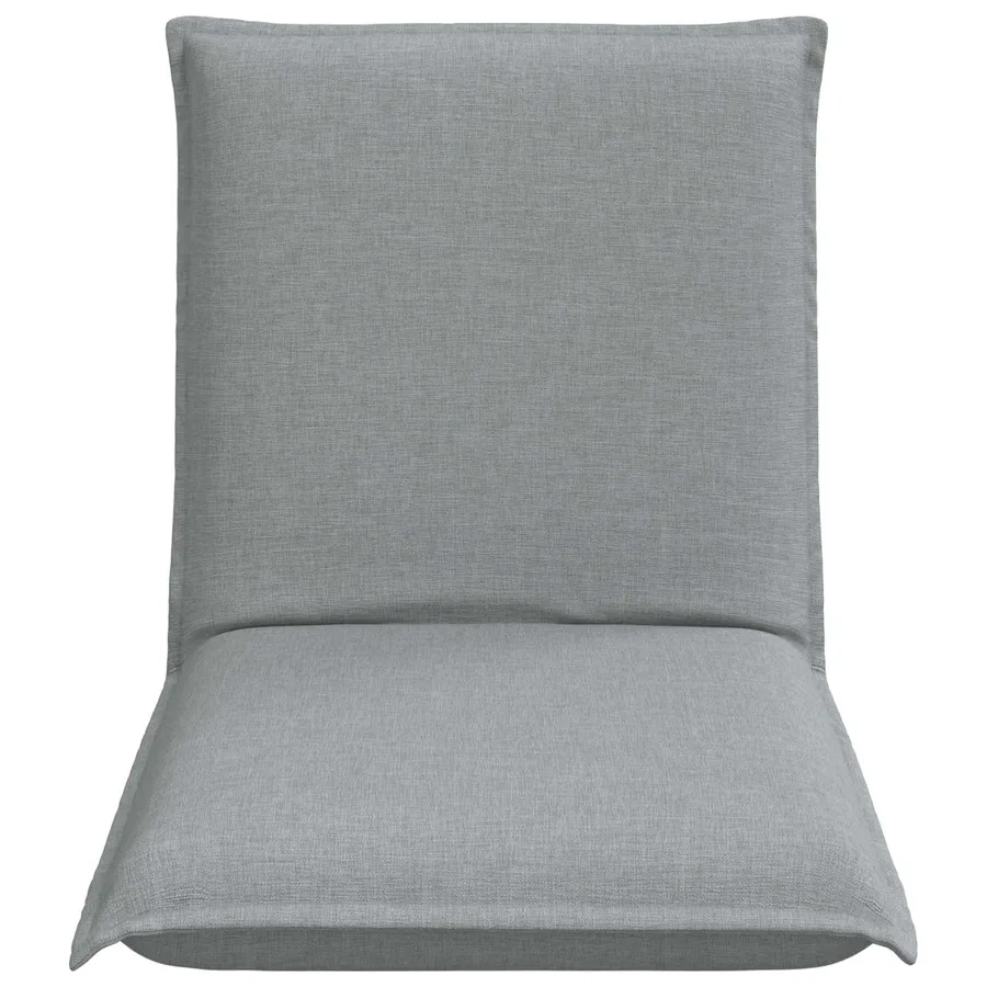 Fauteuil de sol ajustable Gris clair Tissu - 4
