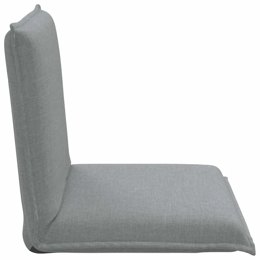 Fauteuil de sol ajustable Gris clair Tissu - 5