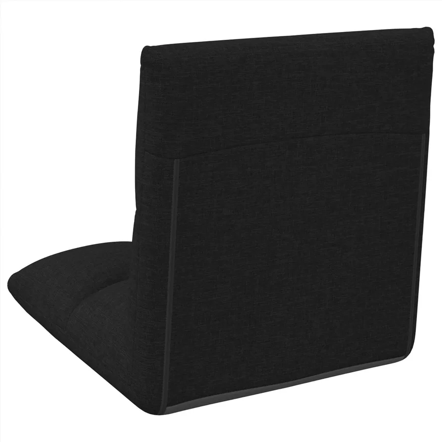 Fauteuil de sol ajustable Noir Tissu - 6