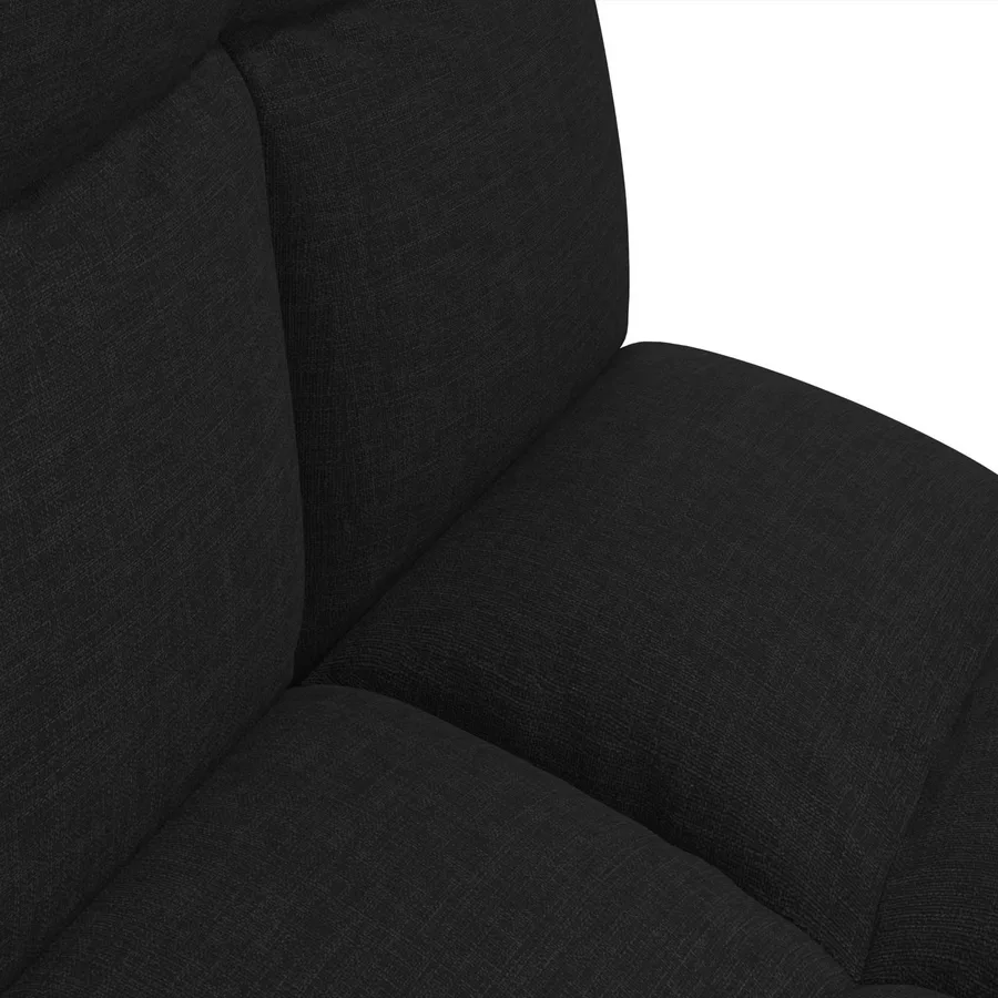 Fauteuil de sol ajustable Noir Tissu - 7