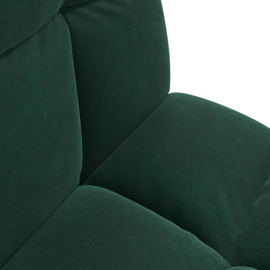 Fauteuil de sol ajustable Vert foncé Velours - 7
