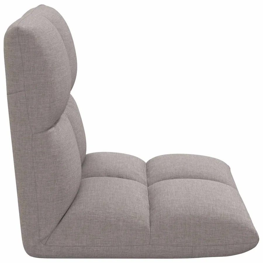 Fauteuil de sol ajustable Taupe Tissu - 5