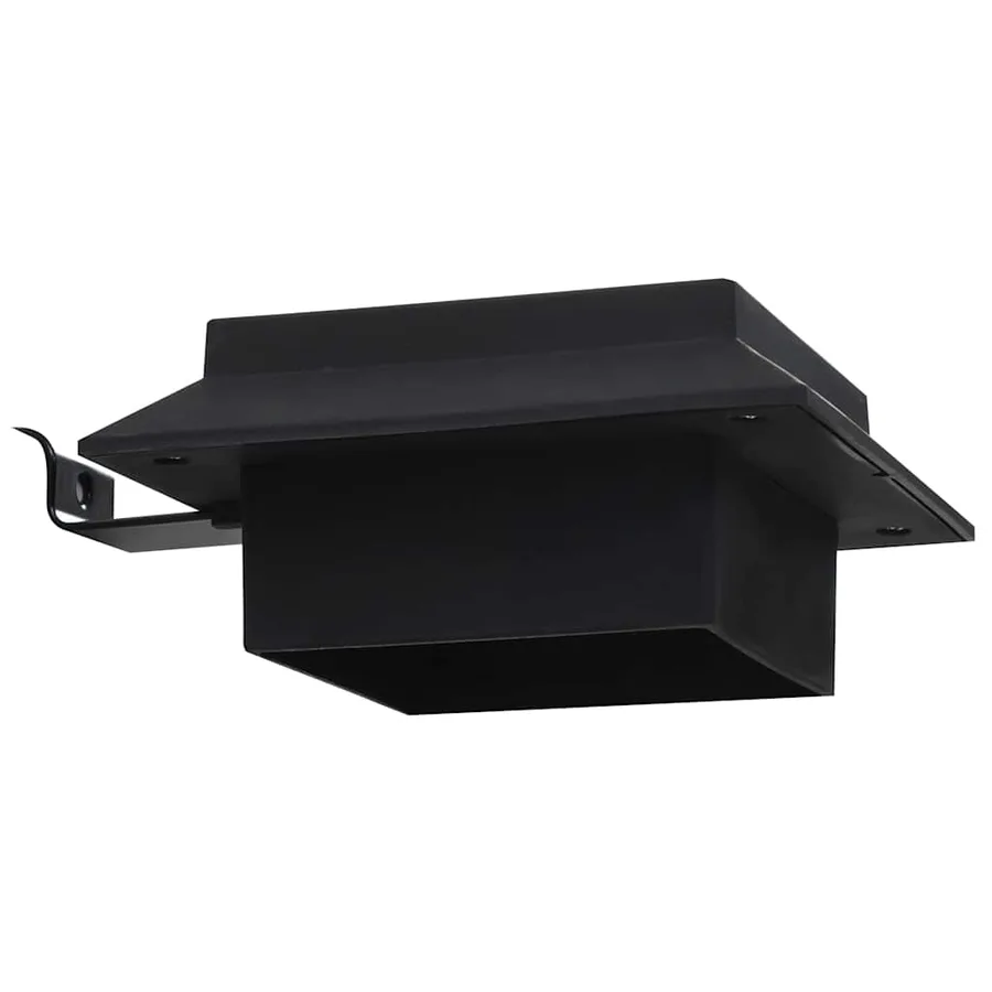 Lampes solaires à LED carrées d'extérieur 12 pcs 12 cm Noir - 10