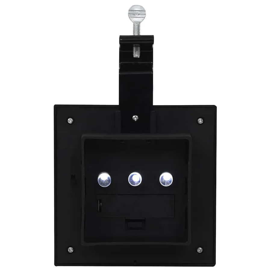 Lampes solaires à LED carrées d'extérieur 12 pcs 12 cm Noir - 11