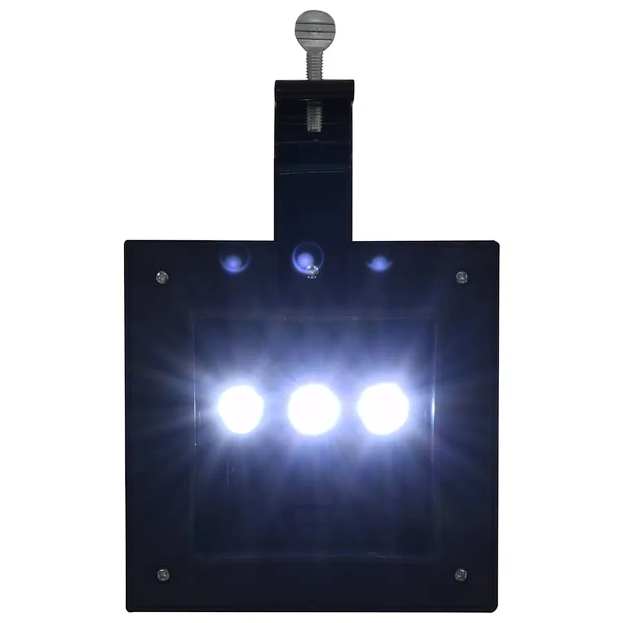Lampes solaires à LED carrées d'extérieur 12 pcs 12 cm Noir - 13
