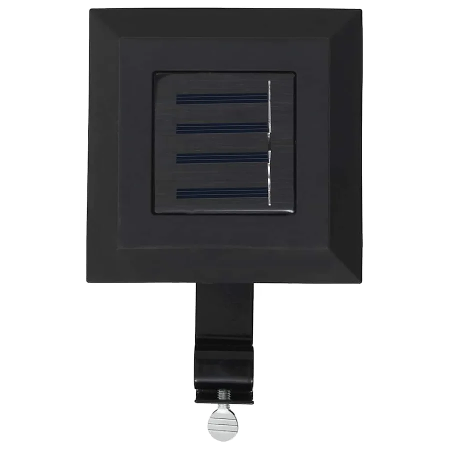 Lampes solaires à LED carrées d'extérieur 12 pcs 12 cm Noir - 5