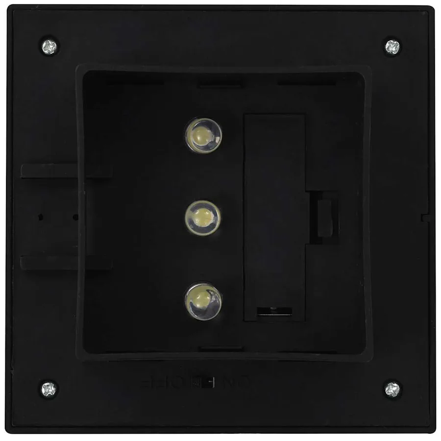 Lampes solaires à LED carrées d'extérieur 12 pcs 12 cm Noir - 8
