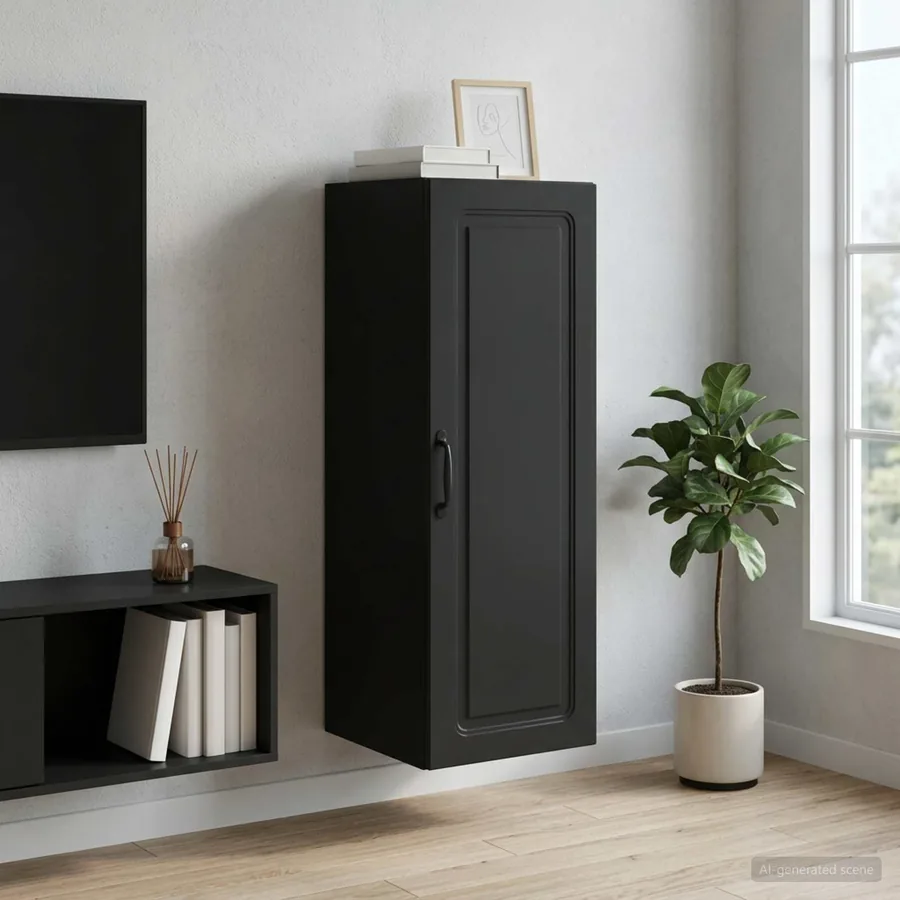 Armoire Murale Noir 33 x 34,5 x 90 cm Bois d'ingénierie