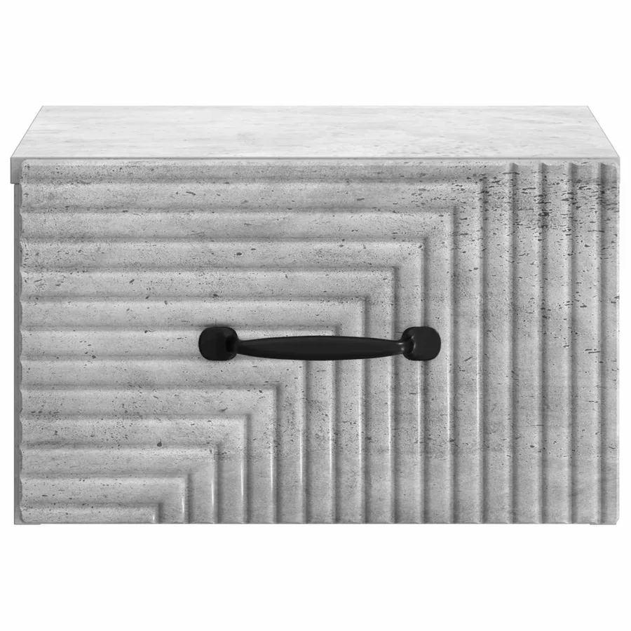 Cabinet de chevet mural Gris béton 34,5 x 33 x 20 cm - 5
