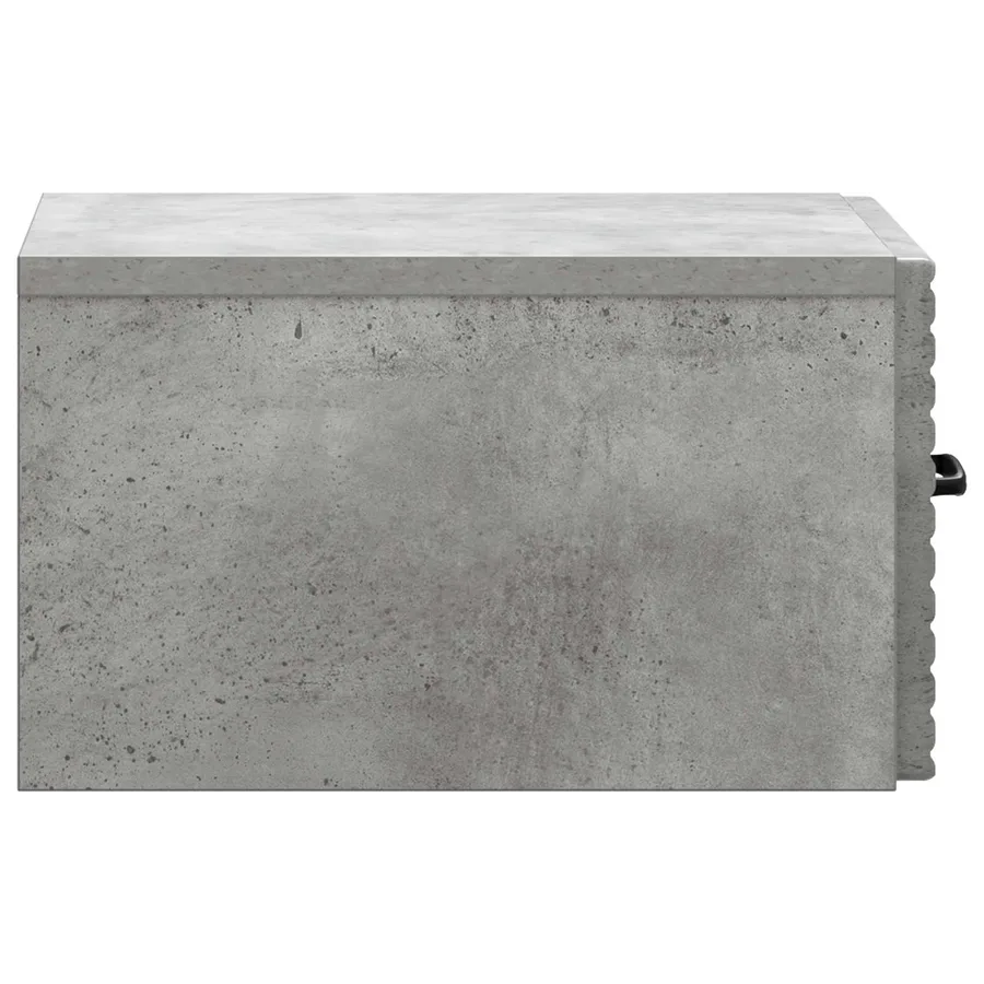 Cabinet de chevet mural Gris béton 34,5 x 33 x 20 cm - 6