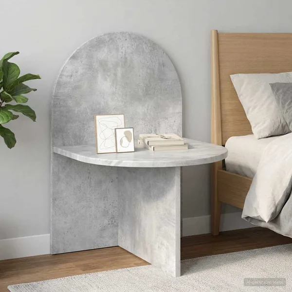 Table de chevet Gris béton 48 x 49 x 65 cm Bois d’ingénierie