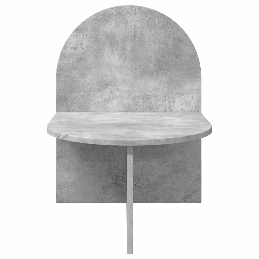Table de chevet Gris béton 48 x 49 x 65 cm Bois d’ingénierie - 4