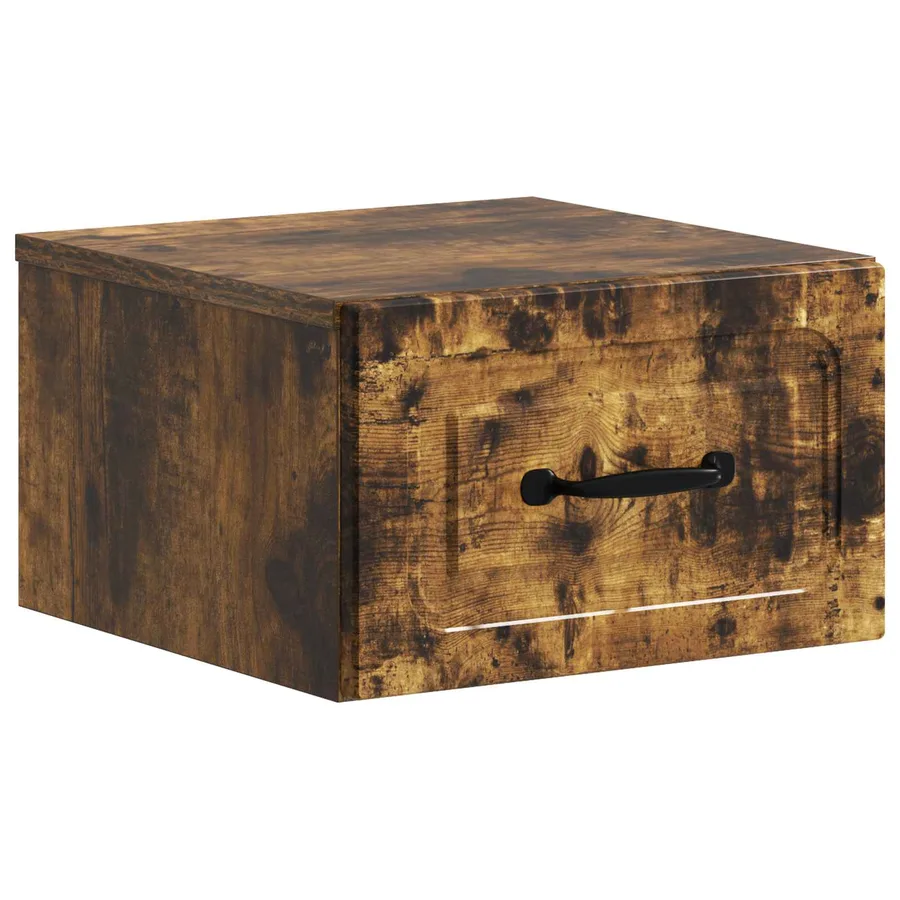 Cabinet de chevet mural Chêne fumé 34,5 x 33 x 20 cm - 2