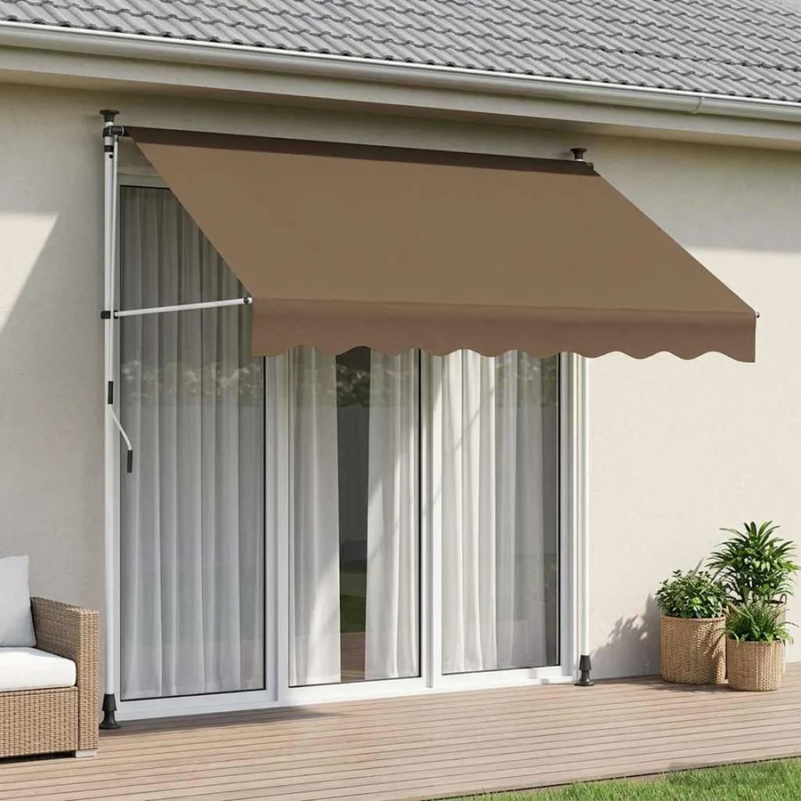 Auvent rétractable manuel Taupe 250 cm