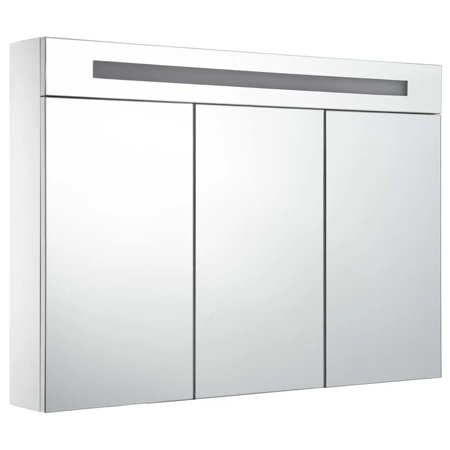 Armoire de salle de bain à miroir LED 88x13x62 cm - 3