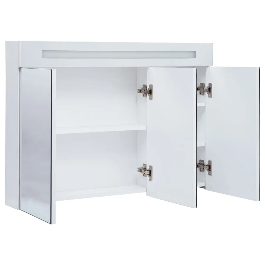 Armoire de salle de bain à miroir LED 88x13x62 cm - 5