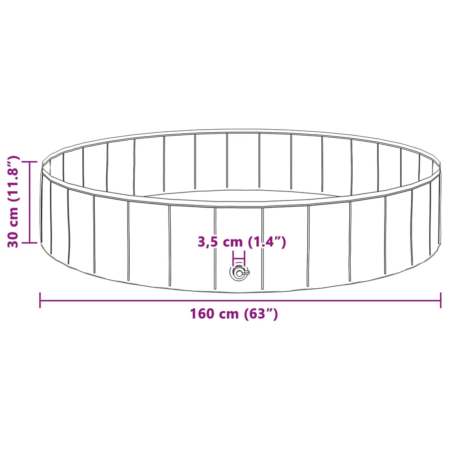 Piscine pour enfants Bleu Ø 160 x 30 cm - 7