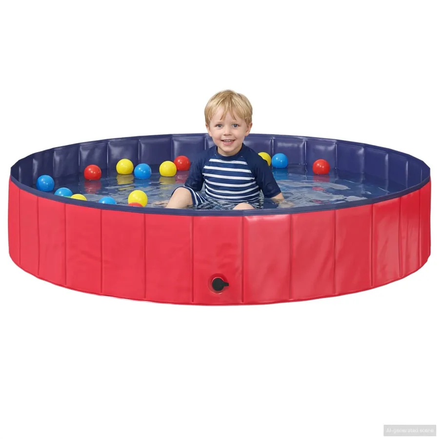 Piscine pour enfants Rouge et bleu Ø 160 x 30 cm - 3
