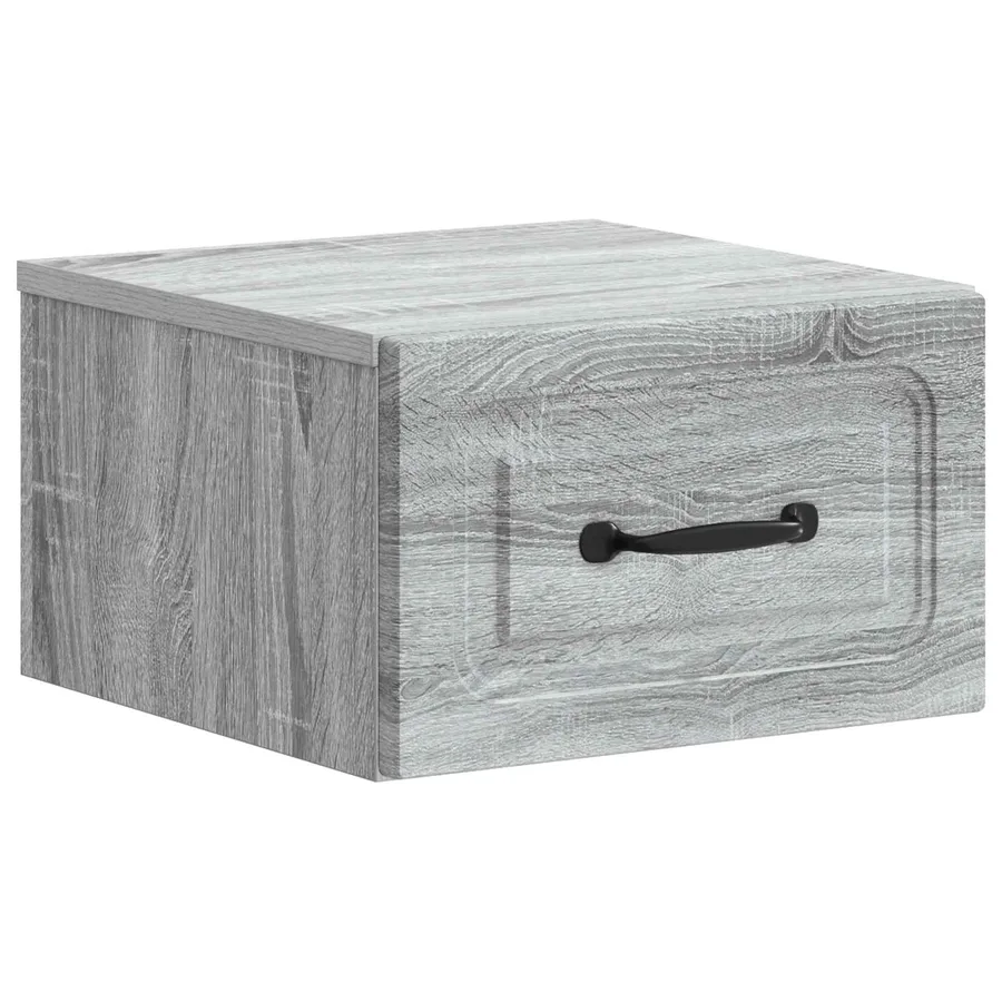 Cabinet de chevet mural Sonoma gris 34,5 x 33 x 20 cm - 2