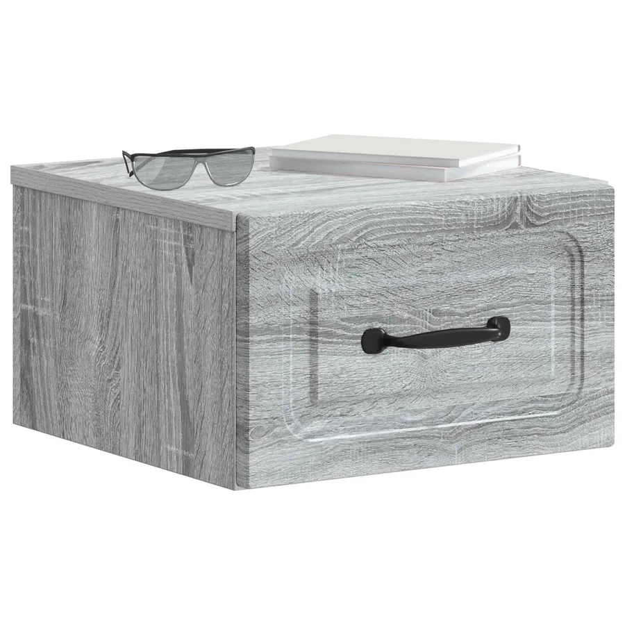 Cabinet de chevet mural Sonoma gris 34,5 x 33 x 20 cm - 3
