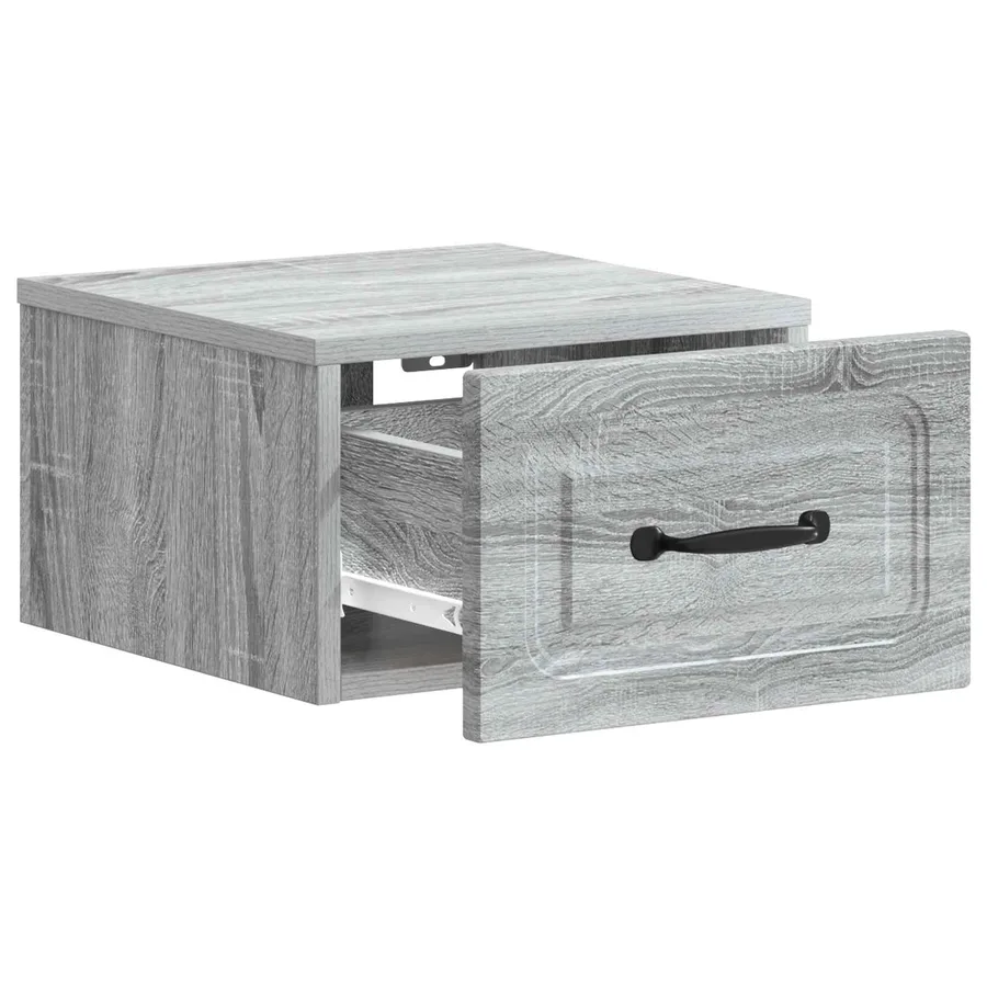 Cabinet de chevet mural Sonoma gris 34,5 x 33 x 20 cm - 4