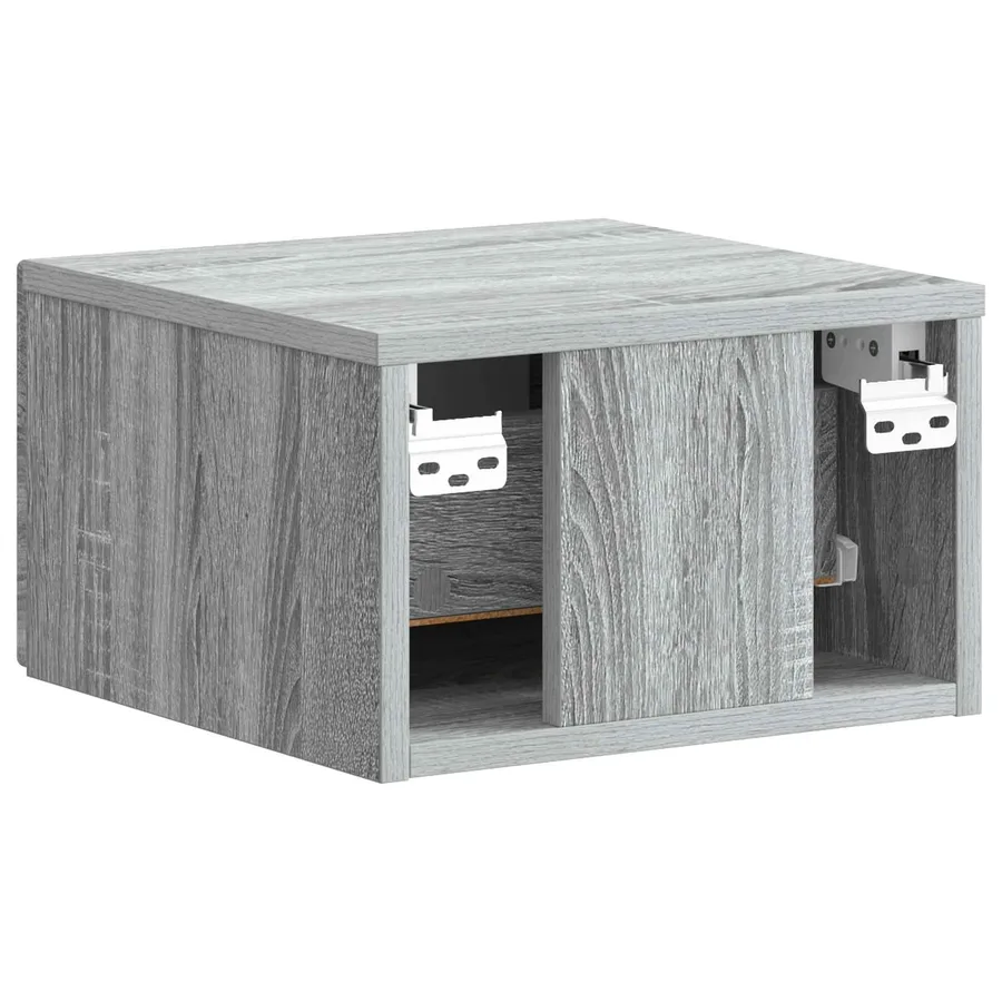 Cabinet de chevet mural Sonoma gris 34,5 x 33 x 20 cm - 7