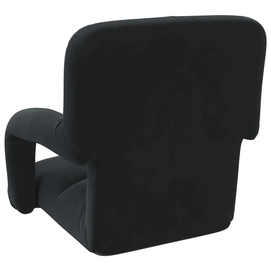 Fauteuil de sol ajustable Noir Velours - 6