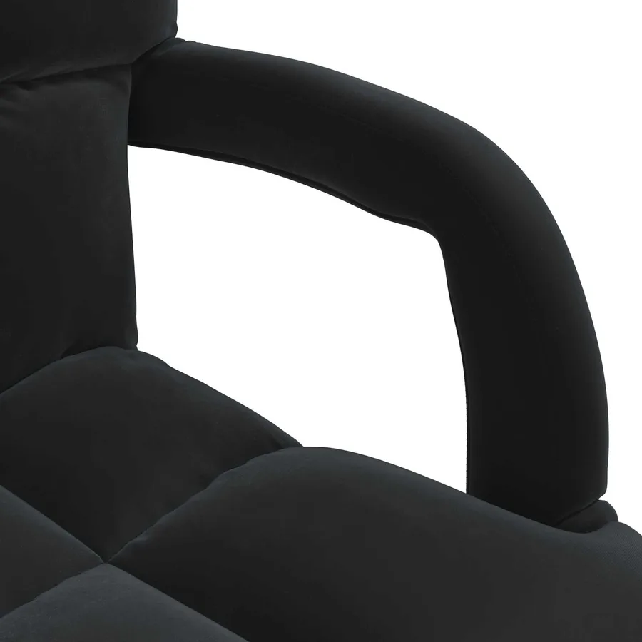 Fauteuil de sol ajustable Noir Velours - 7