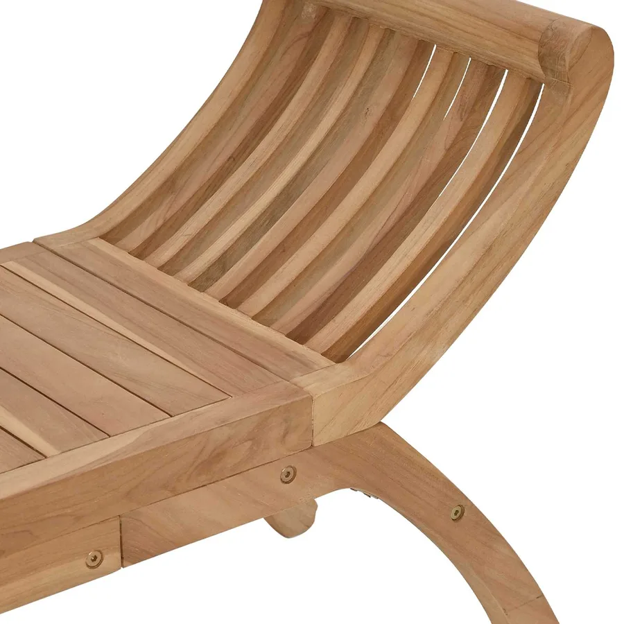 Banc de jardin 2 -Seater 126 cm Bois de teck massif Naturel - 6