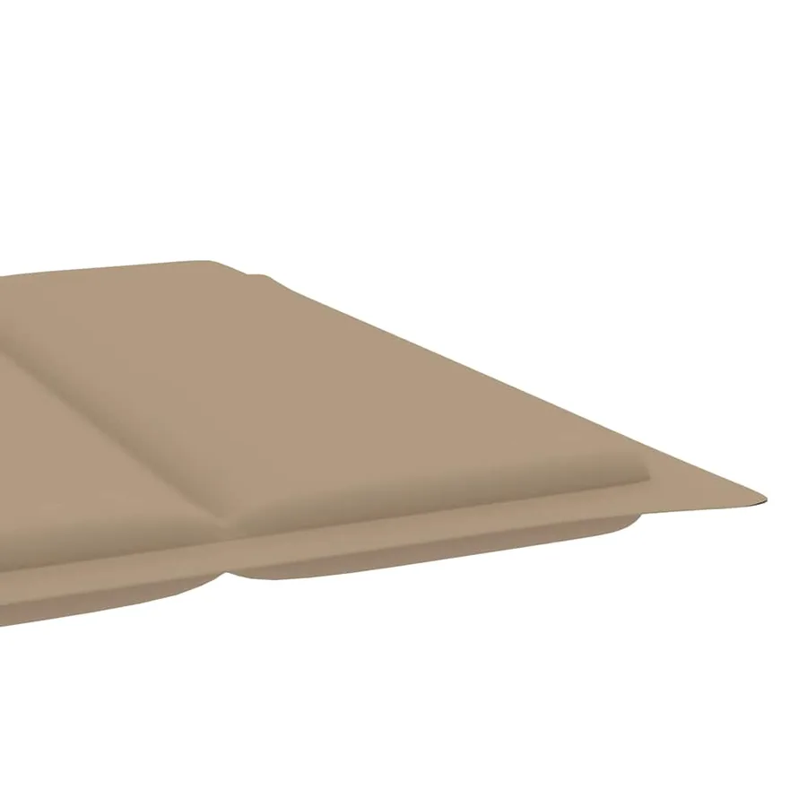 Chaise longue à bascule avec coussin Bois de teck solide - 13