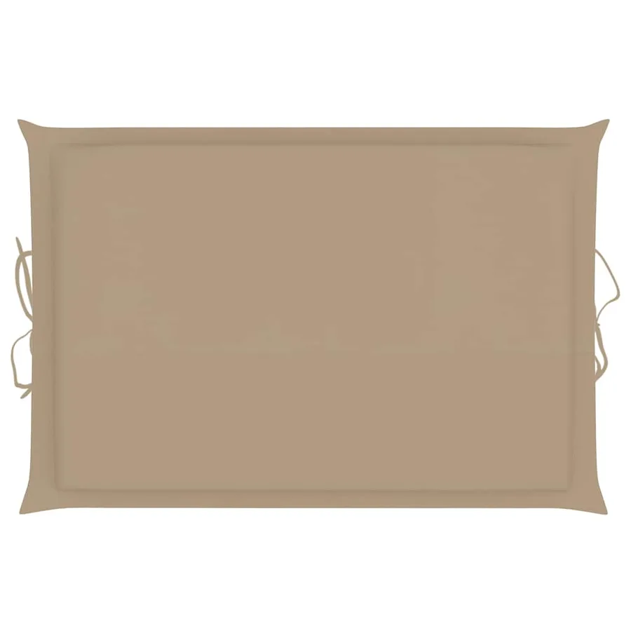 Chaise longue à bascule avec coussin Bois de teck solide - 15