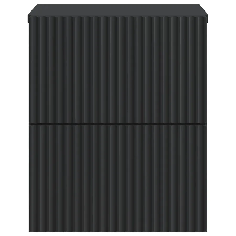 Cabinet de chevet mural 2 pcs Noir 33 x 34,5 x 40 cm - 7